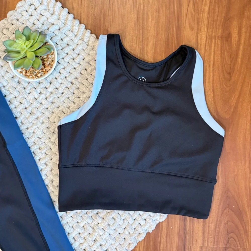 Move Theology | Women’s Colorblock Matching Legging and Bra Set | Small